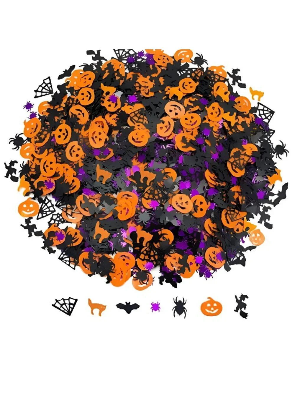 Halloween Confetti Decorations – 1000PCS 45g Foil Table Scatter with Pumpkins